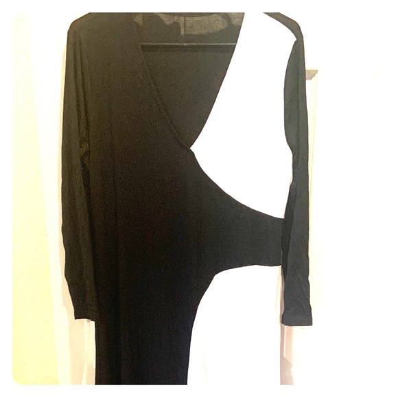 Never been worn black and white floor length dress - Picture 1 of 2